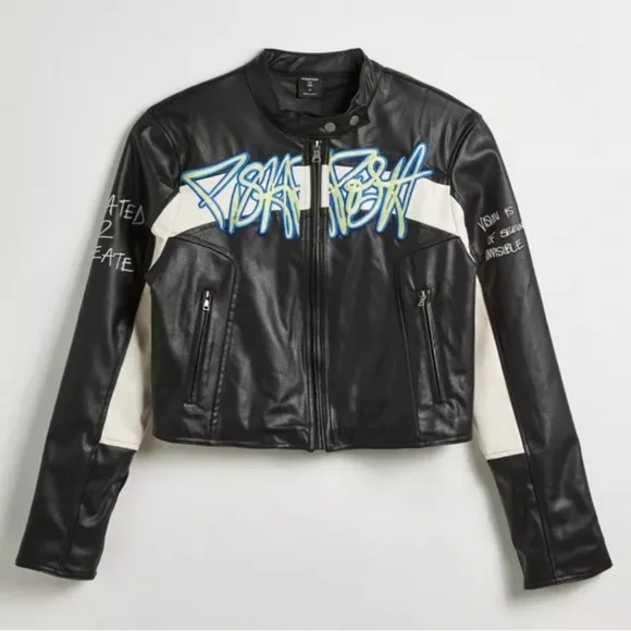PISHPOSH UO Exclusive Moto Jacket size Large - Picture 1 of 5